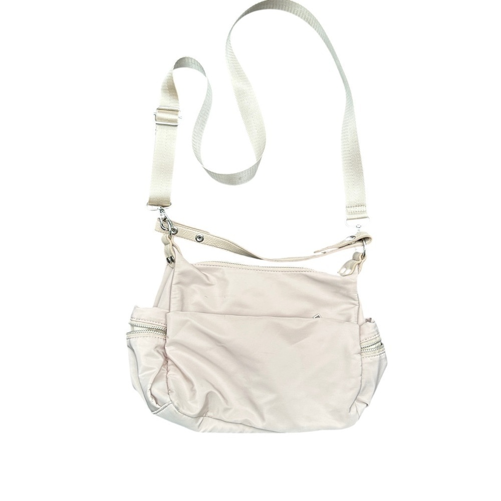 K. Carroll Elegant Cream Crossbody Bag Nylon
